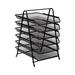 Mind Reader 6-Tier File Organizer Metal in Black | 17 H x 13.75 W x 13.75 D in | Wayfair 6TPAPER-BLK