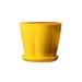 Farfi Flower Pot Pumpkin Shape Imitation Porcelain Plastic Flower Pot for Home (Yellow M)