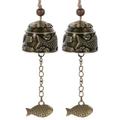 Peacocks wind chime 2pcs Metal Peacocks Wind Chime Decorative Hanging Pendant Wind Chime Bells