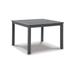 42 Inch Outdoor Square Dining Table Planked Top Gray Wood Straight Legs