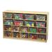 Childcraft Cubby Unit 18 Clear Trays 47-3/4 x 13 x 30 Inches