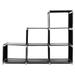 Multifunctional Assembled 3 Tiers 6 Compartments Storage Shelf Black