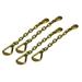 (4 Pack) 3/8 Grab Hook w/ 18 Chain Anchor 4 Delta Ring Tow Wrecker Hauling Tiedown