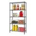 Furniture of America Stada 5-Tier Metal Shelf with Adjustable Height in Black