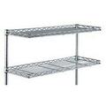 12 Deep x 42 Wide x 14 High 4 Tier Cantilever Chrome Adjustable Wall Mount Shelving Kit