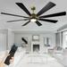 DingLiLighting 72 Ceiling Fan with Lights and Remote Control Black and Gold Industrial Ceiling Fan Indoor Outdoor Ceiling Fan for Living room Bedroom Covered Porch Patios