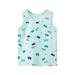 Boys Tshirts Kids Dance Tank Top Racerback Crop Tank Top Cartoon Prints Sleeveless Sports Dance Top Ballet Gymnastics Dancewear For 3-4 Years