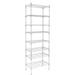 UBesGoo 8-Tier Rolling Steel Whire Shelving Storage Rack for Office Kitchen Bathroom 24 D x 14 W x 71 H
