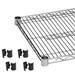 Excellante Chrome plated wire shelves 14 x 24 with 4 set plastic chip comes in 2 shelves