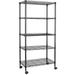 Segmart 35 x 14 x 65 Kitchen Cart 5 Tier Rolling Cart Organizer Rustproof Kitchen Shelves Heavy Duty Wire Storage Shelf for Holding Books Pots Pans Stand Mixers Microwaves Dishes Q0715
