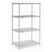 Nexel Industries 24248EP Epoxy 24 x 24 x 86 in. Starter Shelf Unit- Silver