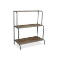 Contemporary Home Living 36.75 Black and Brown Staggered 3 Tier Storage Shelf