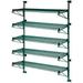 14 Deep x 72 Wide x 63 High Adjustable 5 Tier Freezer Wall Mount Shelving Kit