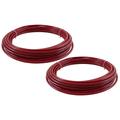 (2 Pack) 3/8 OD x 100 Red SAE J844 Nylon Air Brake Tubing DOT Approved | Pneumatic Nylon Air Line Hose for Air Brake System