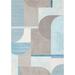 Bloom Collection - Blue/Grey/Cream Shape Shifting Rug Rectangle: 7 10 x 10 10 8 x 10