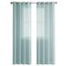 FaLX 2Pcs Easy to Install Window Curtain - Solid Color - 100x250cm - Living Room Tulle Window Drapes - Home Decor