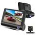 Dash Cam Front and Rear Dual Dash Cam 4 inch Dashboard Camera Full HD 170Â° Wide Angle Backup Camera with Night Vision G-Sensor Parking Monitor Loop Recording Motion Detection