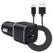 Cellet Car Charger for Nokia C300 - 30W High Powered Dual Port (USB-C PD and USB-A) Auto Power Adapter with Type-C to USB Cable - Black
