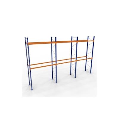 SCHULTE Lagertechnik Palettenregal-Starterset 5000 x 8444 x 1100 mm (HxBxT), blau/verzinkt/RAL 2004, 3 Ebenen, max. Palettengewicht 610 kg, Feldlast 5.725 kg Image
