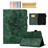 for Amazon Kindle Paperwhite 1/2/3/4 Premium PU Leather Cover/Smart Folio with Dual Stand & Auto Sleep/Wake Case with Pen Slot & Card Slots for Amazon Kindle Paperwhite 1/2/3/4 Green