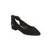Wide Width Women's The Nevelle Slip On Flat by Comfortview in Black (Size 12 W)