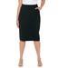 Plus Size Women's Liz&Me® Ponte Pencil Skirt by Liz&Me in Black (Size 6X)