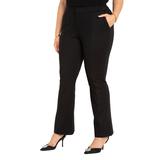 Plus Size Women's The Ultimate Suit Flare Leg Pant by ELOQUII in Black (Size 14)