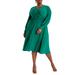 Plus Size Women's Knot Front Pleated Skirt Dress by ELOQUII in Aventurine (Size 24)