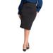 Plus Size Women's Neoprene Pencil Skirt by ELOQUII in Black Onyx (Size 32)