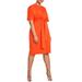 Plus Size Women's Cross Front Flutter Sleeve Dress by ELOQUII in Peppery Vermillion (Size 16)