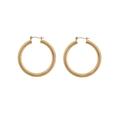Women's Medium Tube Hoop Earrings by ELOQUII in Gold (Size NO SIZE)