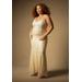 Plus Size Women's Bridal by ELOQUII Draped Sequin Gown in Off White (Size 24)