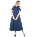 Ruffle Cold Shoulder A Line Plus Size Maxi Dress