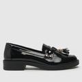 schuh lisbon tassel loafer flat shoes in black