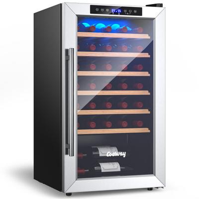 Costway 20 Inch Wine Refrigerator for 33 Bottles a...