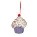 The Holiday Aisle® Frann Cupcake Ball Ornament Plastic in Indigo | 4.5 H x 3.75 W x 3.75 D in | Wayfair 732FF53C73854B58A2187AFFC0CAB526