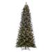 The Holiday Aisle® 9' x 50" Frosted Douglas Fir Artificial Tree, Dura-Lit® Warm LED Mini Lights, Metal in White | 28 D in | Wayfair