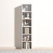 Ebern Designs Narielle 71.4"Hx11.8"W 6-Tier Narrow Bookcase Wood in White | 71.4 H x 11.8 W x 9.2 D in | Wayfair F2C57644D33041B3B82AA8ACEC53624D