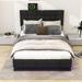 Ivy Bronx Eirwen Full/Double Tufted Storage Platform Bed Wood & /Upholstered/Faux leather in Black | 44 H x 60.6 W x 78.7 D in | Wayfair