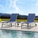 Latitude Run® Aralene 60.51" Long Reclining Single Chaise Metal in Blue | 40.16 H x 23.86 W x 60.51 D in | Outdoor Furniture | Wayfair