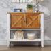 35'' Farmhouse Wood Buffet Sideboard Console Table with Bottom Shelf and 2-Door Cabinet for Living Room, Entryway
