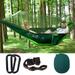 Large Camping Hammock with Mosquito Net 2 Person Pop-up Parachute Lightweight Hanging Hammocks Tree Straps Swing Hammock Bed for Outdoor Backpacking Backyard Hiking