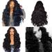 NIUREDLTD Women s Wave Synthetic Long Wig Wigs Fashion Black Hair Curly Wig wig