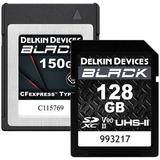 Delkin Devices 150GB BLACK CFexpress Type-B & 128GB BLACK RUGGED UHS-II SDXC Memory Card B DCFXB150SD128