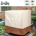 2WIN2BUY Air Conditioner Cover for Outside Units Durable AC Cover Water Resistant Fabric Windproof Design Central AC Protector Square Fits up to 35x 35 x 30 inch