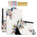 Case Fit for Samsung Galaxy Tab S8/X700/X706/S7/T870/T875 Slim Lightweight Shell Multi-angle Viewing Kickstand Cover with Flower Pattern Magnetic Case Cover White Flower Bush