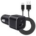 Cellet Car Charger for Motorola Razr 2023 - 30W High Powered Dual Port (USB-C PD and USB-A) Auto Power Adapter with Type-C to USB Cable - Black