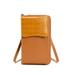 PU Leather mobile phone case for hanging mobile phone shoulder bag mobile phone case with purse for hanging handbag women s shoulder bag for designer(Brown)