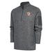 Men's Antigua Heather Charcoal Bowie Baysox Fortune Quarter-Zip Pullover Jacket