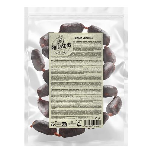 600g Würstchen aus 100 % Hirschfleisch Phil & Sons Hundesnack